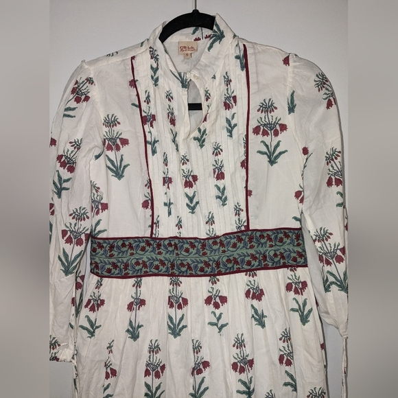 Inde Rooh Jaipuri Print Cotton A Line Maxi Dress Size Small - Picture 7 of 11